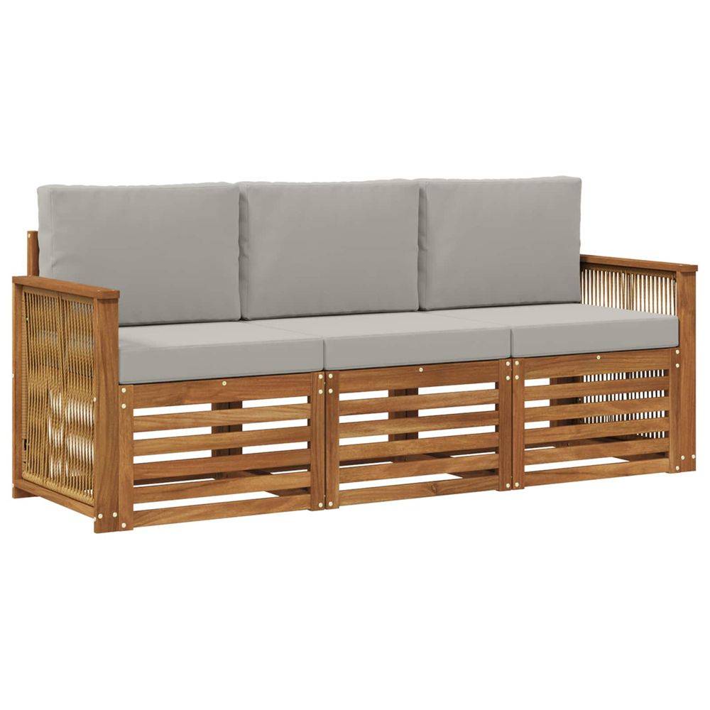 Ensembles de canapés 3 pc bois d'acacia massif