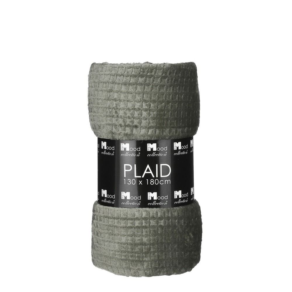 In the mood collection joanne plaid - l180 x l130 cm - polyester - vert foncé