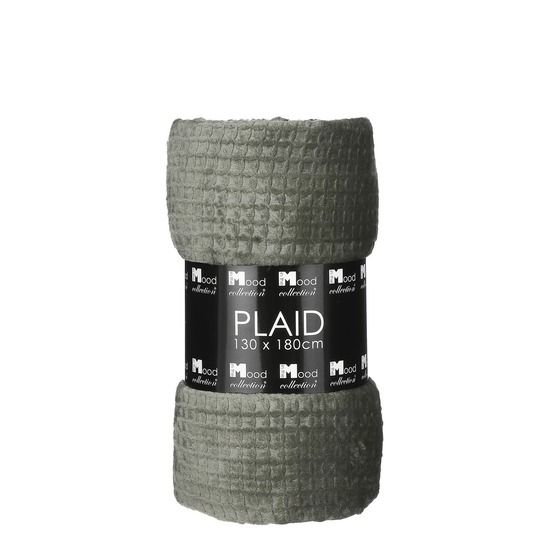 In the mood collection joanne plaid - l180 x l130 cm - polyester - vert foncé