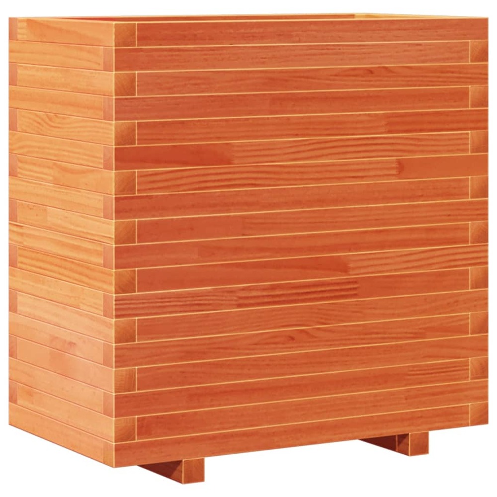 Jardinière bac lit surélevé plantes fleurs terrasse jardin cire 70 x 40 x 72 cm bois de pin massif marron