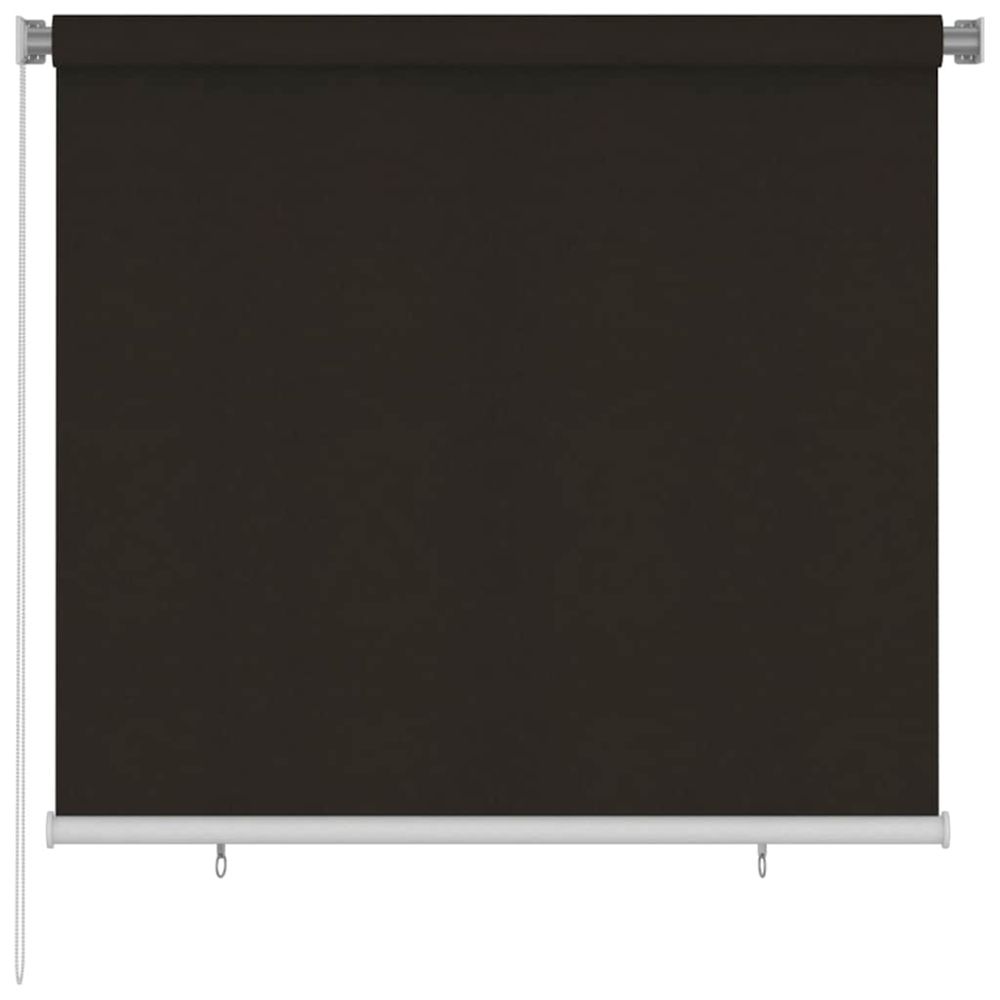 Store roulant d'extérieur 165 (l) x 140 (h) cm hdpe marron