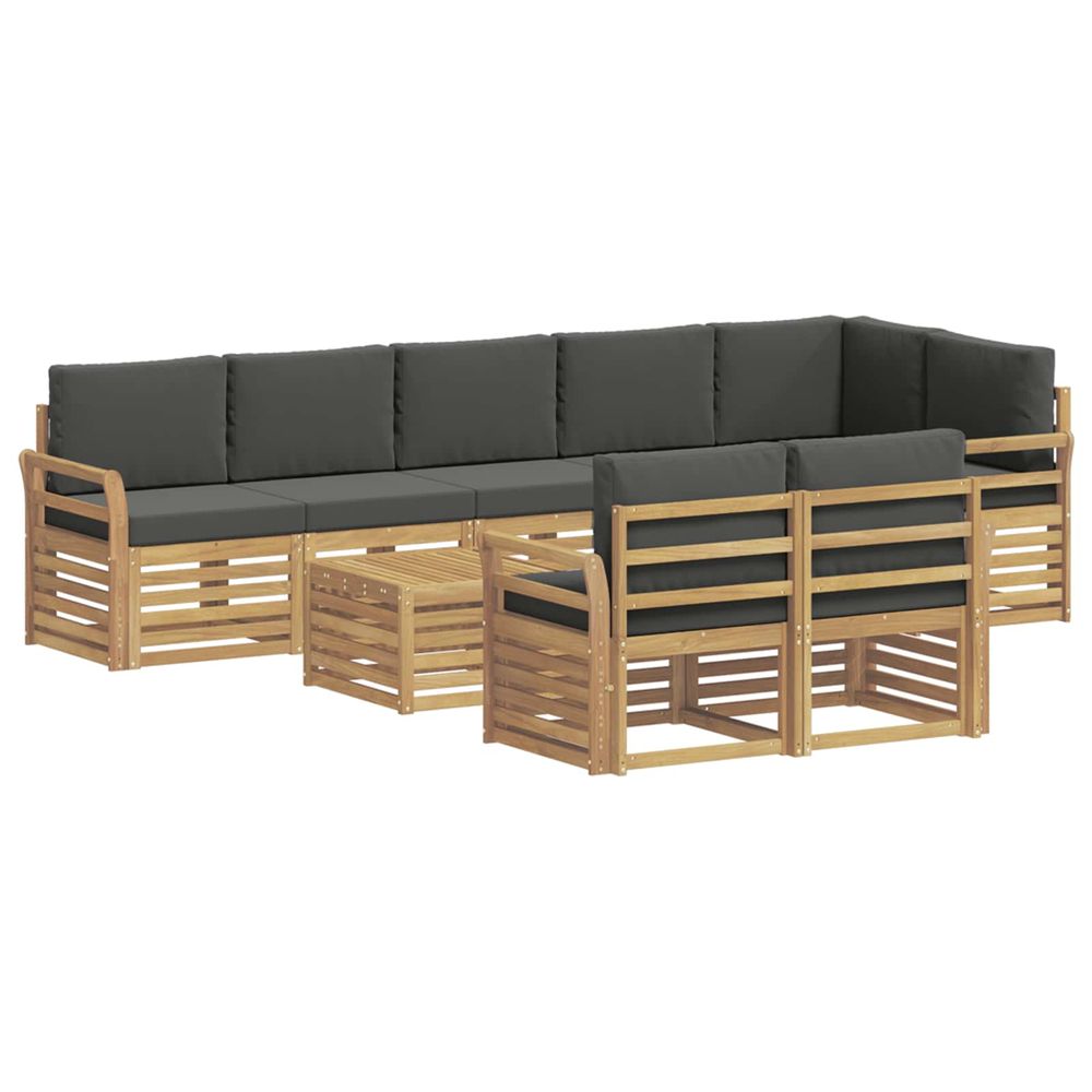 Ensemble de canapés d'extérieur 9 pc blanc et anthracite
