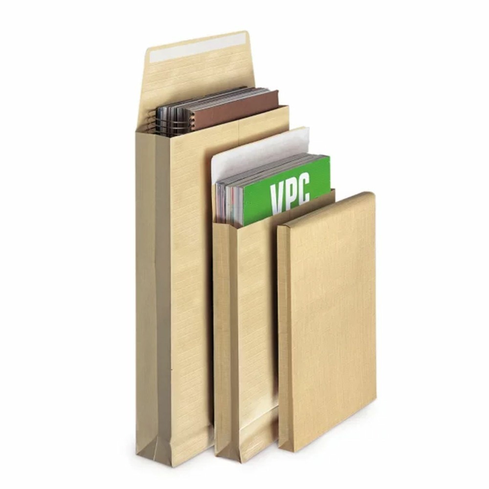 400 pochettes kraft renforcées dépliables - 22,9 x 32,4 cm