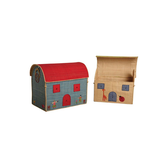 Coffres à jouets en rabane (lot de 2)