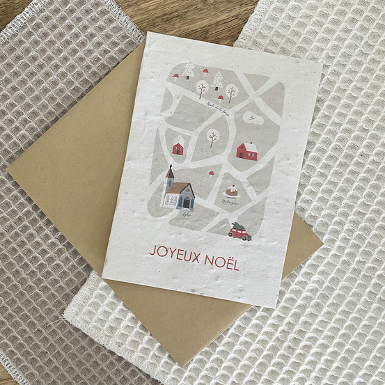 Carte ensemencée à planter - joyeux noël