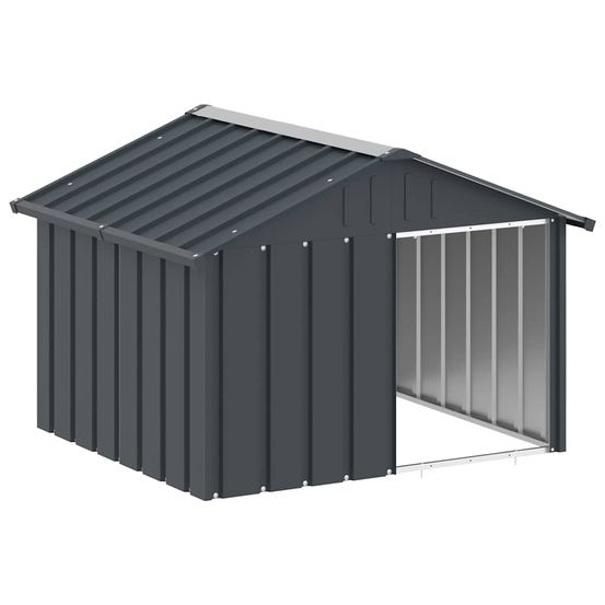 Niche pour chien extérieure acier galvanisé anthracite 116,5x103x81,5cm