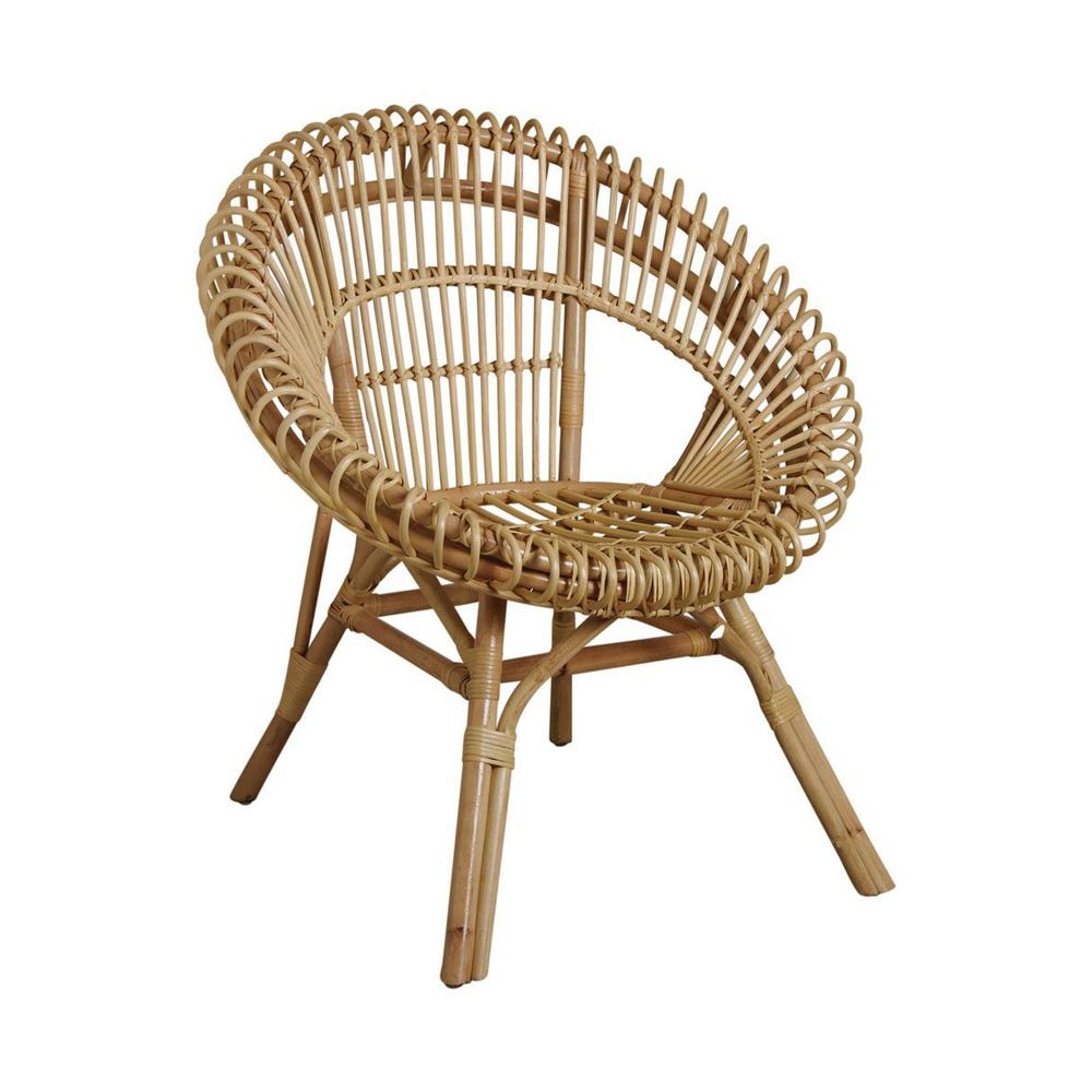 Fauteuil soleil en rotin naturel