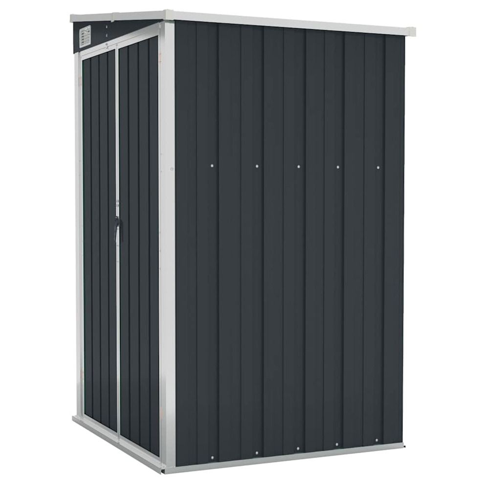 Remise de jardin murale anthracite 118x100x178 cm acier