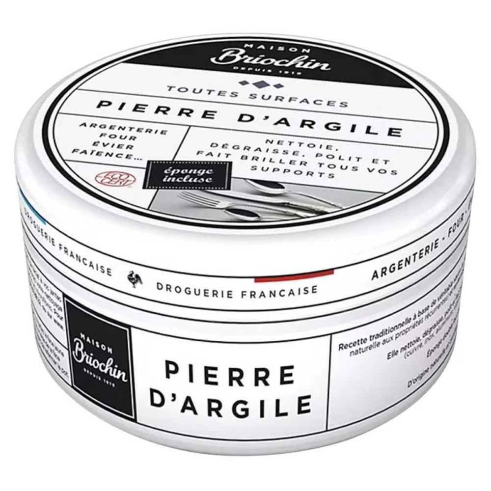 Pierre d'argile multi-usages 99% naturelle avec éponge incluse