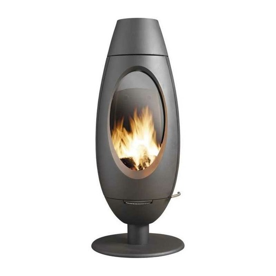 Poele a bois - invicta ode - 10 kw - fonte - bûches 25 cm