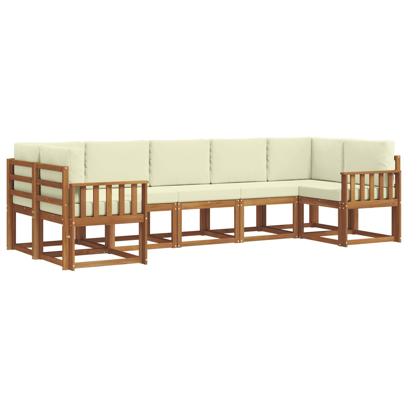 Ensemble de canapés d'extérieur 7 pcs naturel et crème