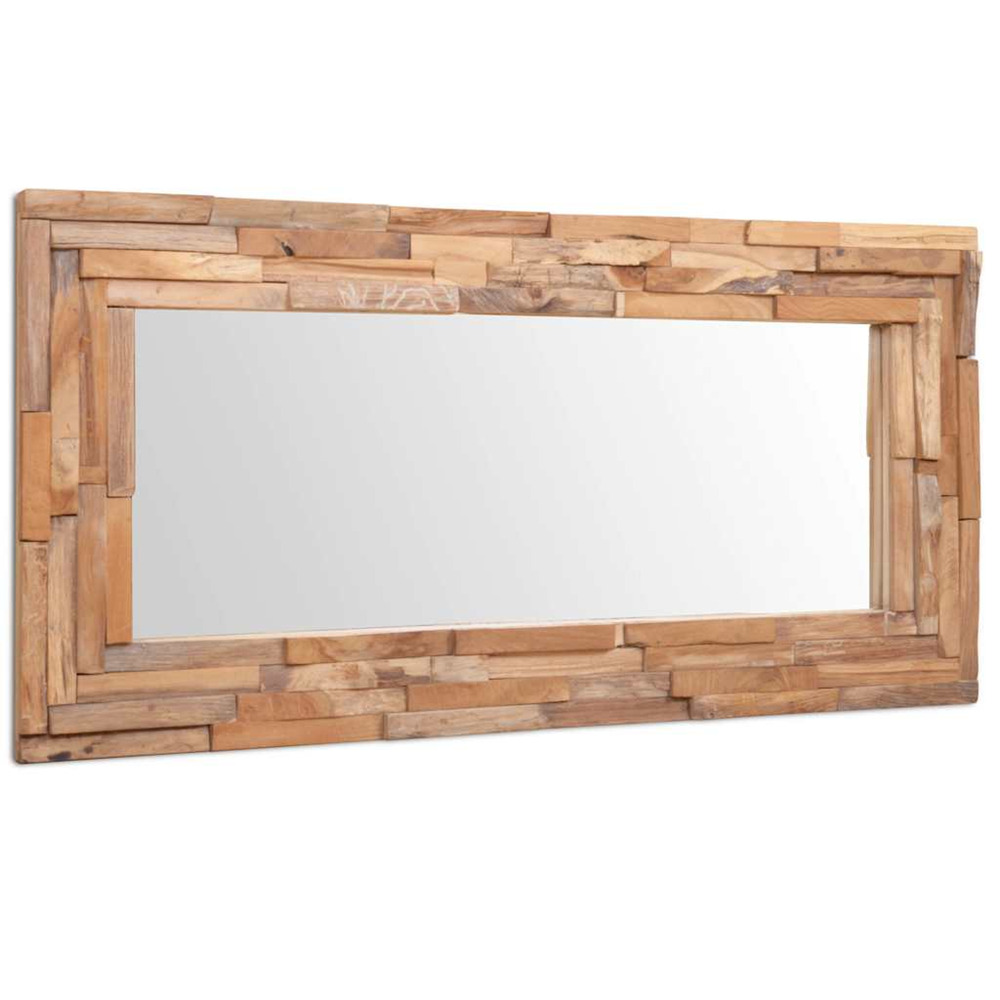 Miroir décoratif teck 120x60 cm rectangulaire
