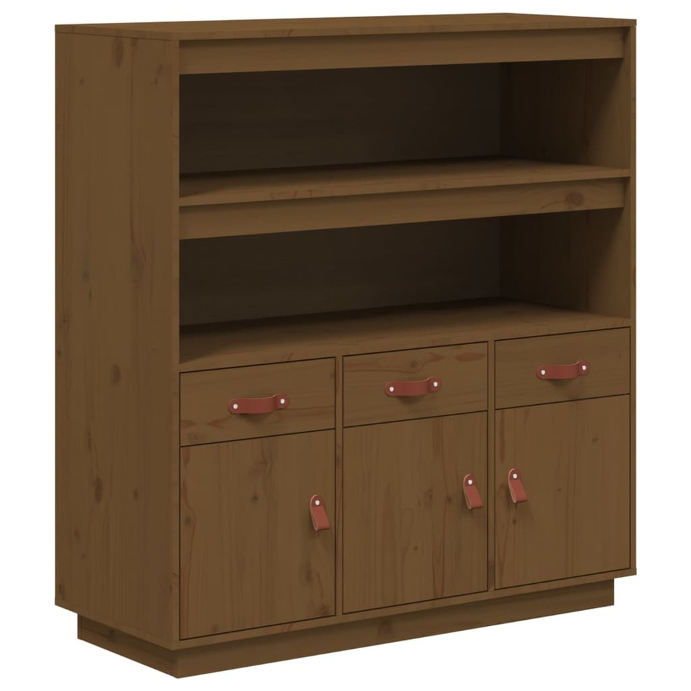 Buffet bahut commode armoire meuble de rangement organisateur cuisine salle de séjour salon haut 100 x 40 x 108,5 cm bois mas