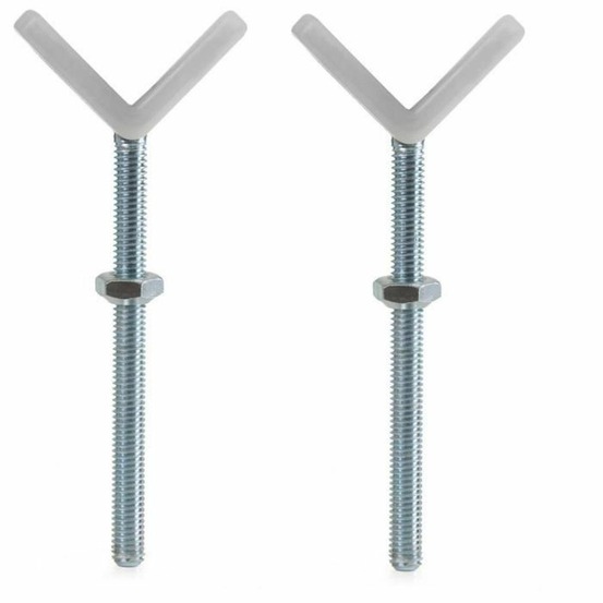 Adaptateur y pour barrière de sécurité y-spindel - rampes rondes - blanc silver