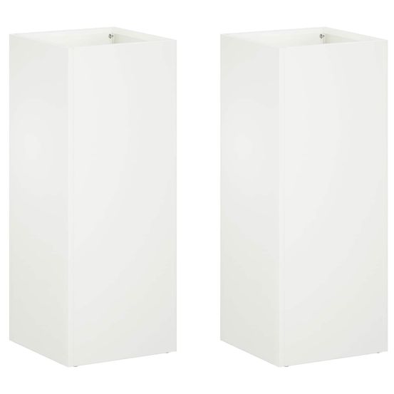 Cache-pot de jardin 2 pc blanc 20 x 20 x 40 cm