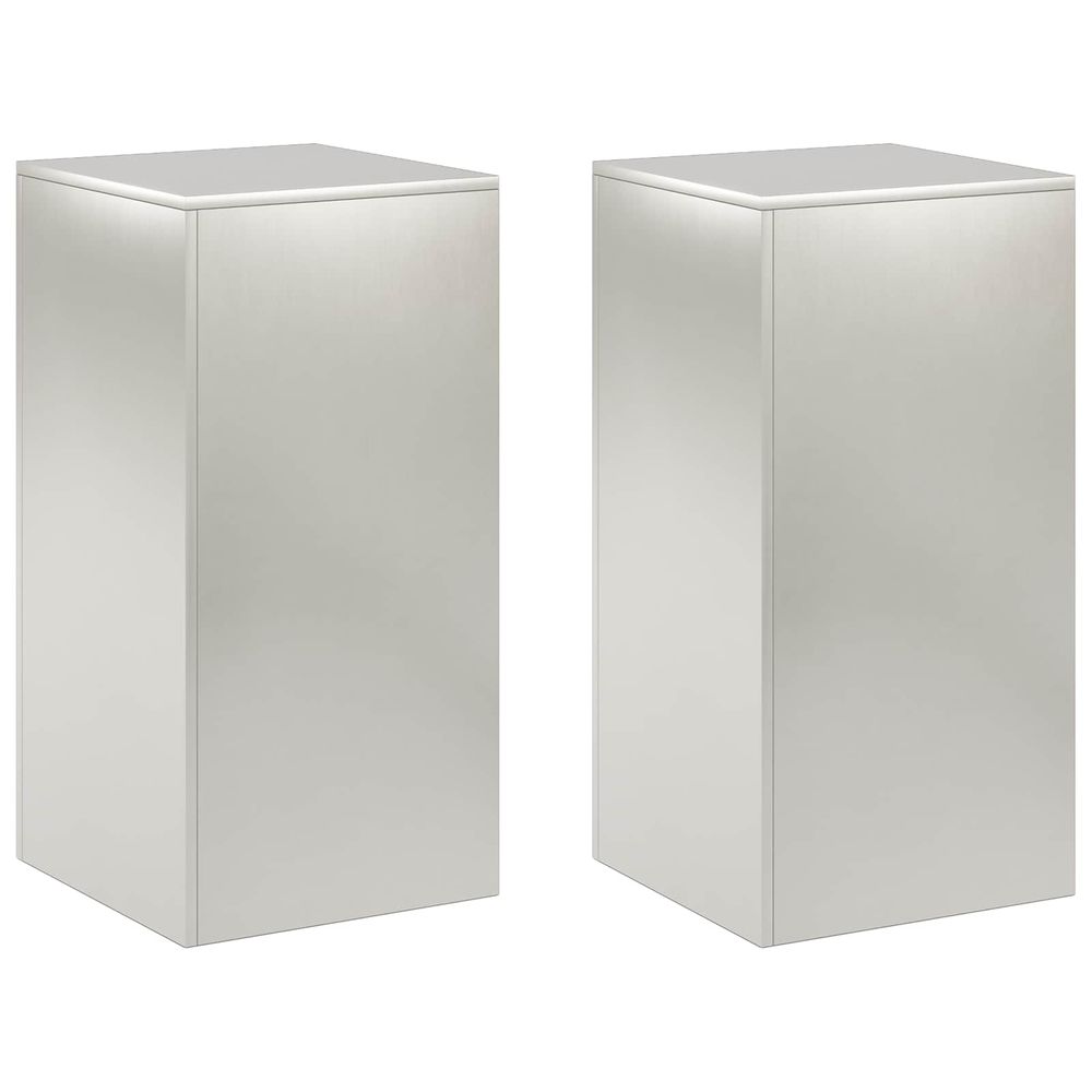 Support de plante 2 pcs argenté 40 x 40 x 80 cm acier