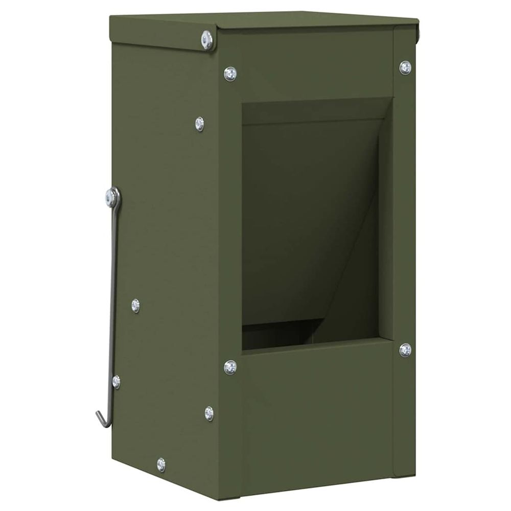Distributeur pour lapins vert olive 12,5 x 12,5 x 25 cm 1,5 kg
