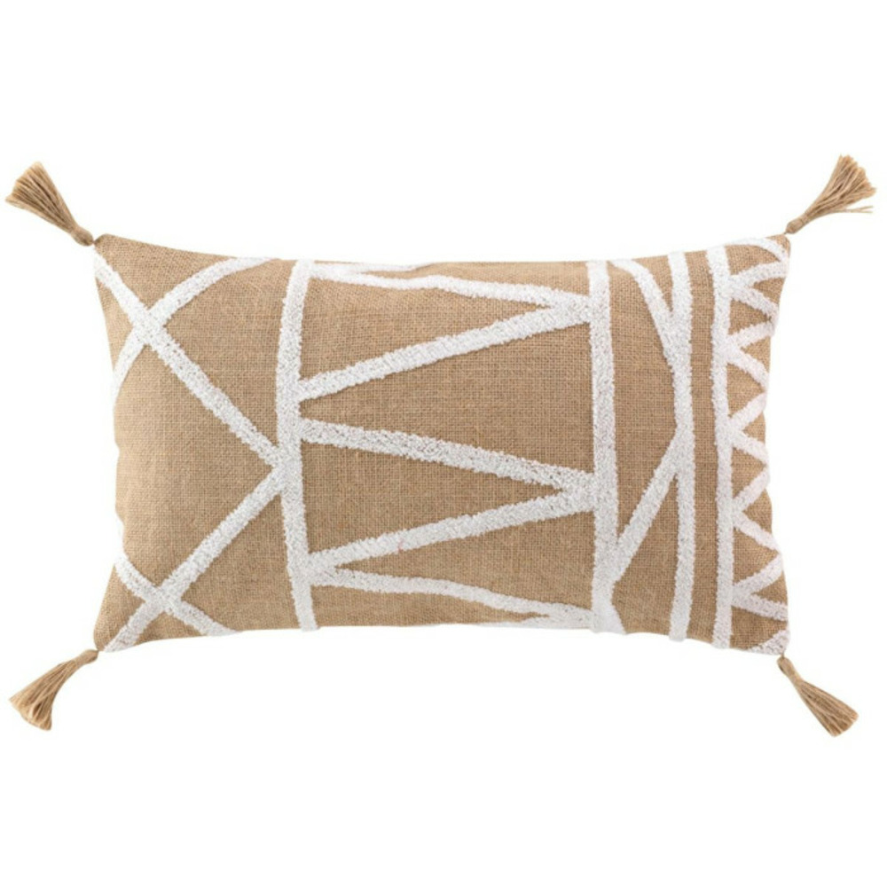 Coussin déco en jute 