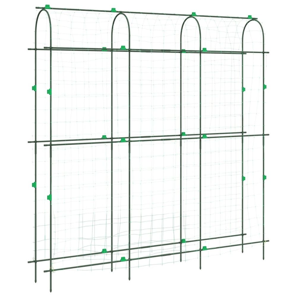 Treillis de jardin pour plantes grimpantes forme de u acier