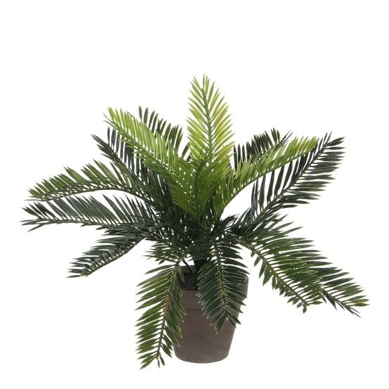 Mica decorations plante artificielle palmier cycas - h33 cm - vert