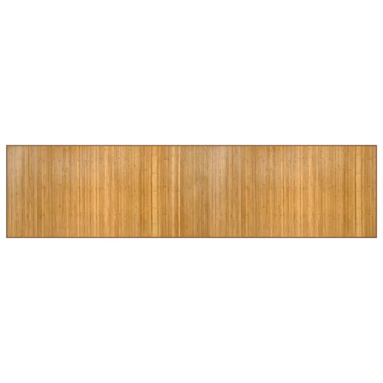 Tapis rectangulaire naturel 100x400 cm bambou