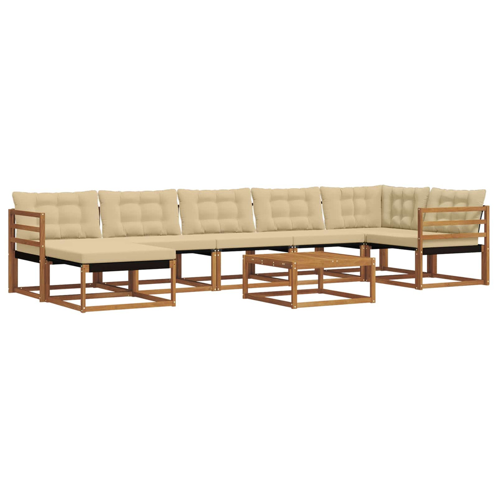 Ensemble de canapés d'extérieur 22 pcs naturel et beige