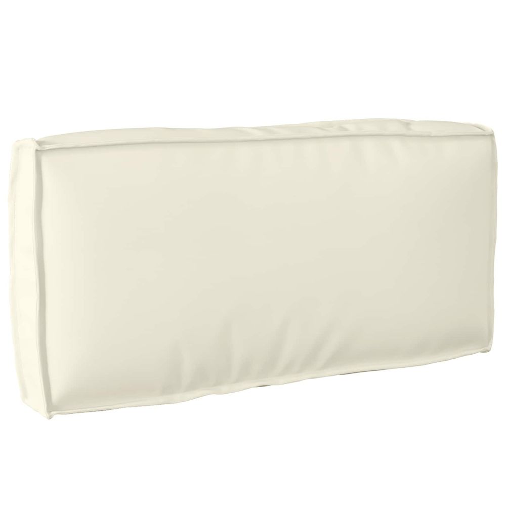 Coussin tissu oxford crème 80 x 40 x 12 cm