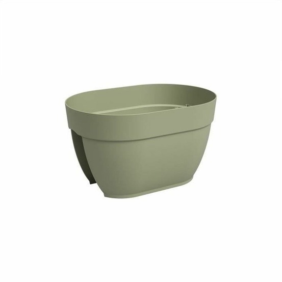 Jardinière balcon capri campana 40 ma - vert cendré - 39 x 25,6 x 22,5 cm