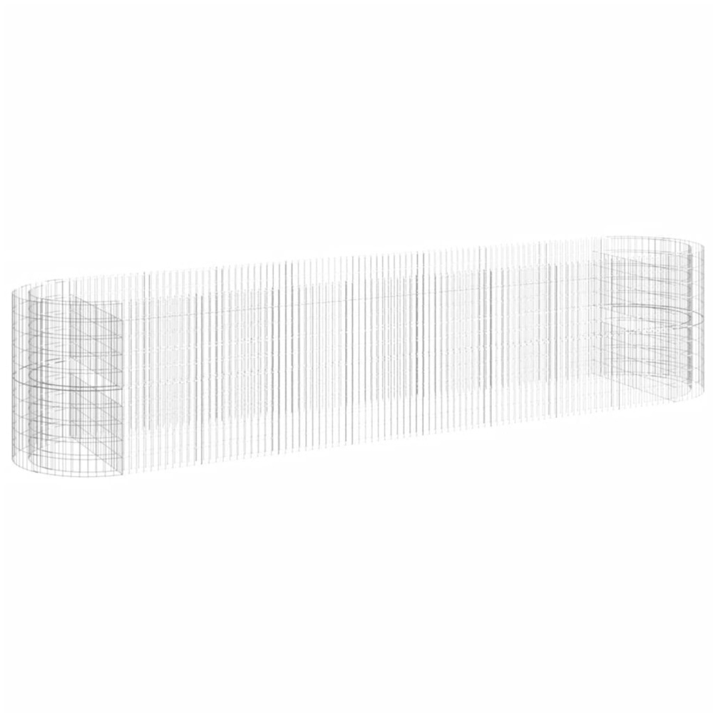 Lit surélevé à gabion fer galvanisé 500x100x100 cm