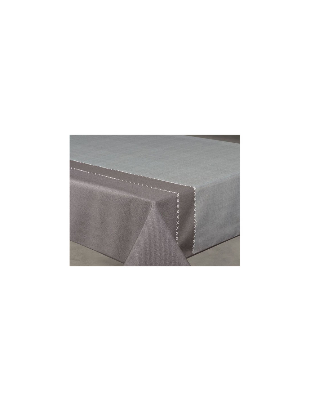 Nappe en polyester etoffe gris 140 x 240 cm sur cintre nappe en polyester etoffe gris 140 x 240 cm sur cintre - access deco