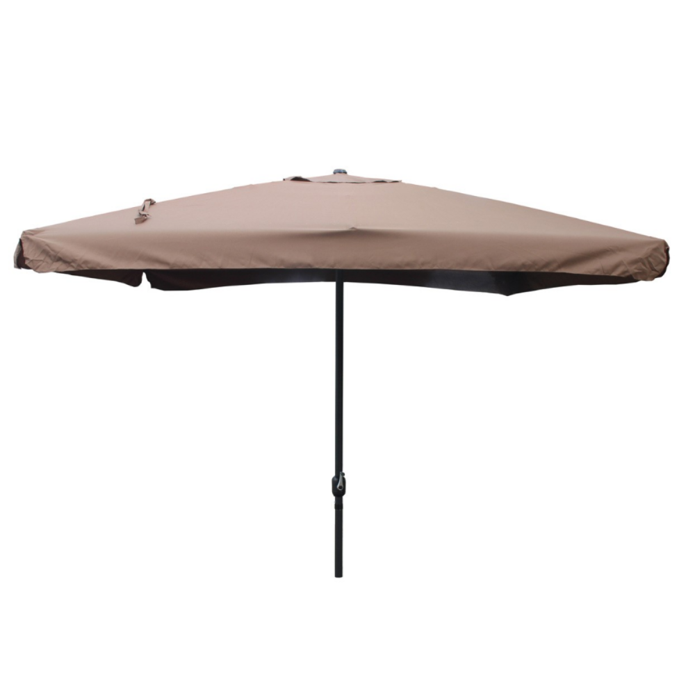 Parasol marron carré 2,95 x 2,95 m palerme
