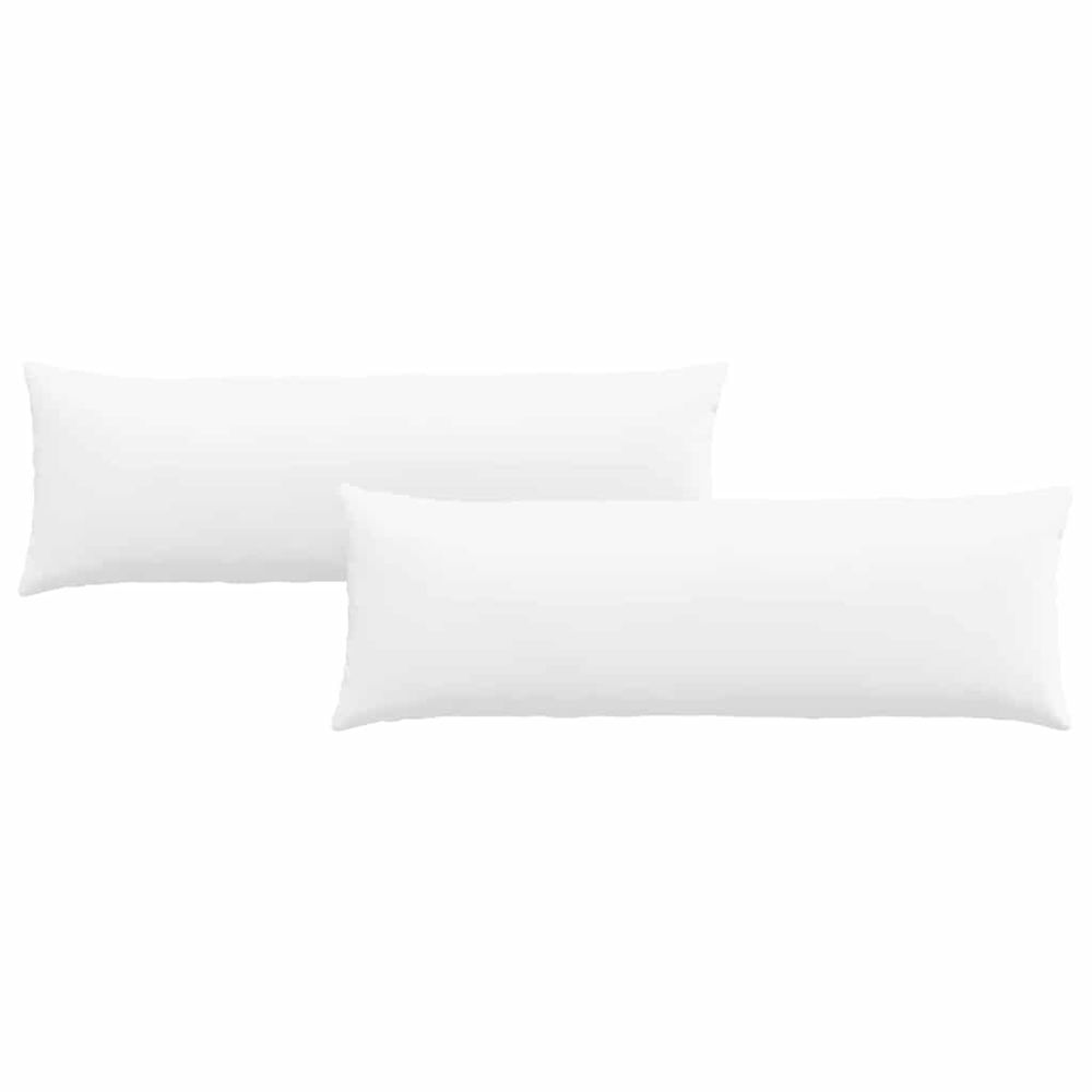 Coussins de canapé 2 pc tissu blanc 120 x 40 cm