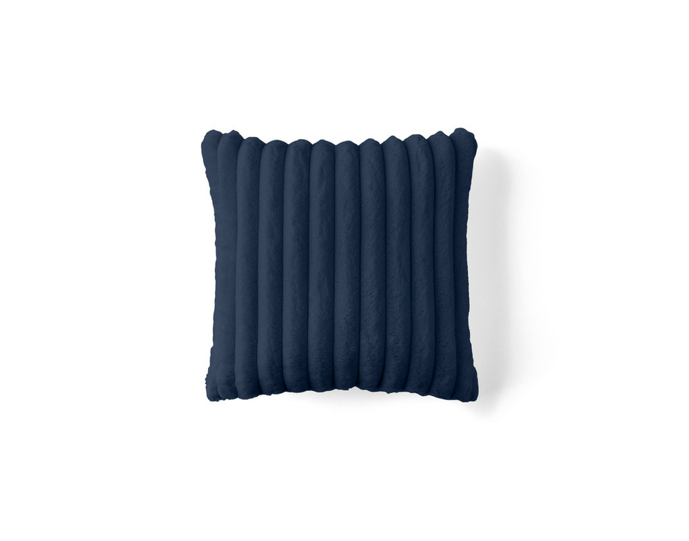 Laponie - coussin - en fausse fourrure côtelé - 40x40 cm