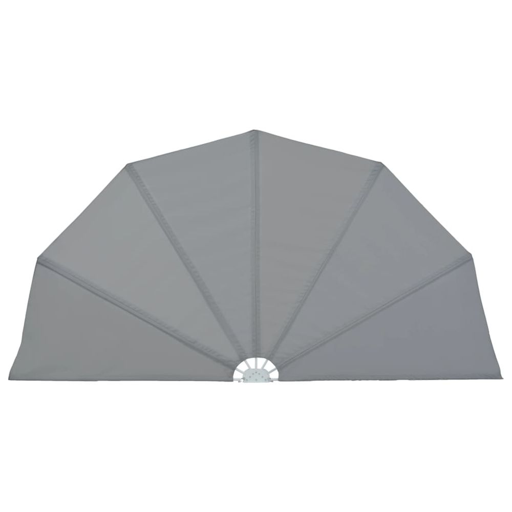 Auvent latéral pliable de terrasse gris 160 cm