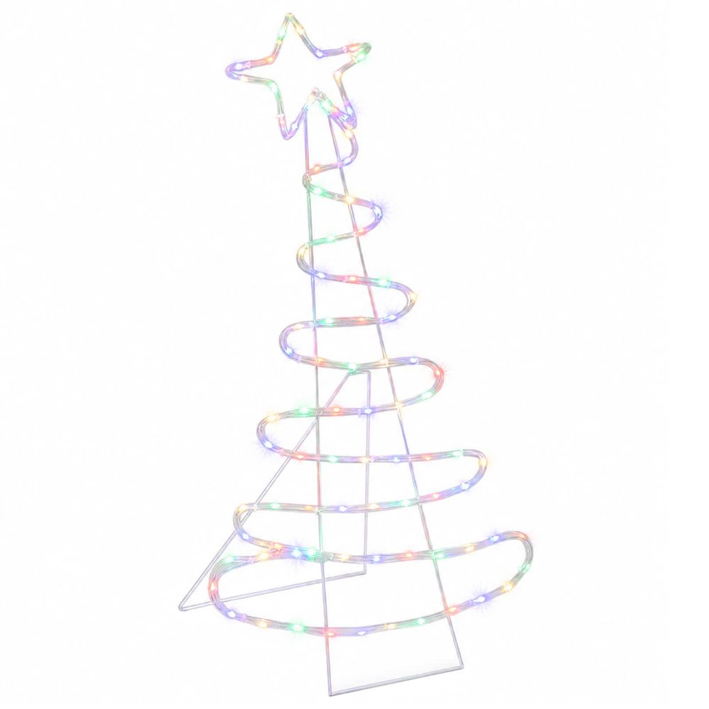 Sapin de noël led loviisa 100 led multicolore 51 x 99 cm