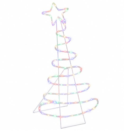 Sapin de noël led loviisa 100 led multicolore 51 x 99 cm