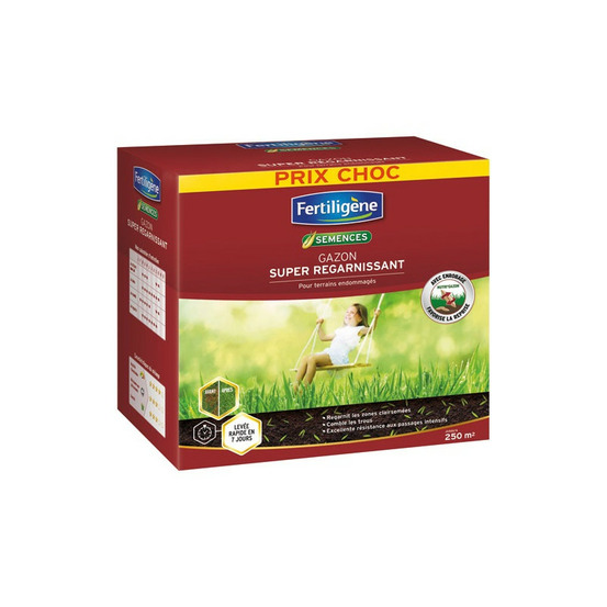 Gazon super regarnissant 250m² 5kg /nc fertiligene - regar25p