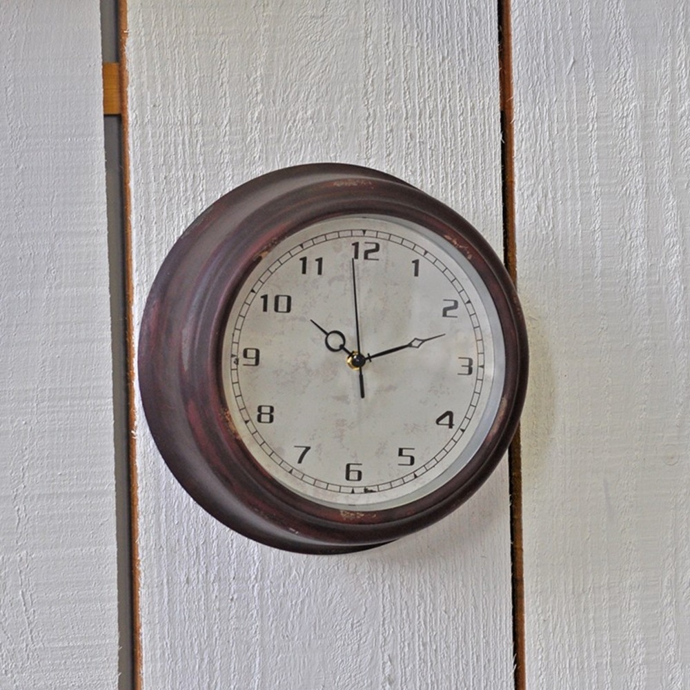 Horloge vintage carmin 30x10cm