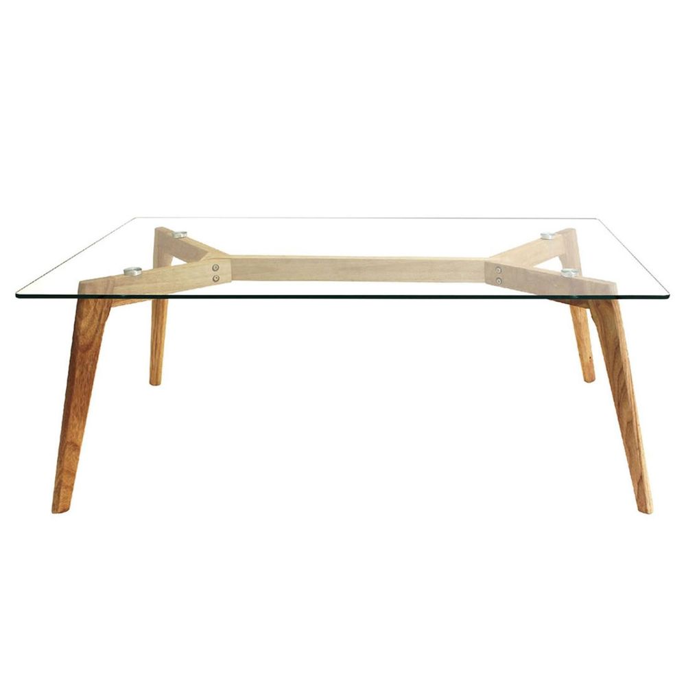 Table basse verre & bois 
