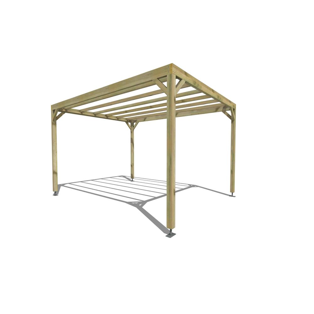 Pergola bois • 3m x 4m • indépendante • sens profondeur • livraison comprise