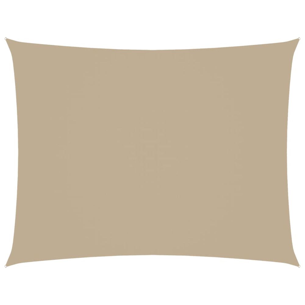 Voile de parasol tissu oxford rectangulaire 3,5x4,5 m beige