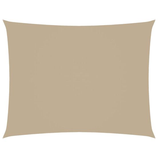 Voile de parasol tissu oxford rectangulaire 3,5x4,5 m beige