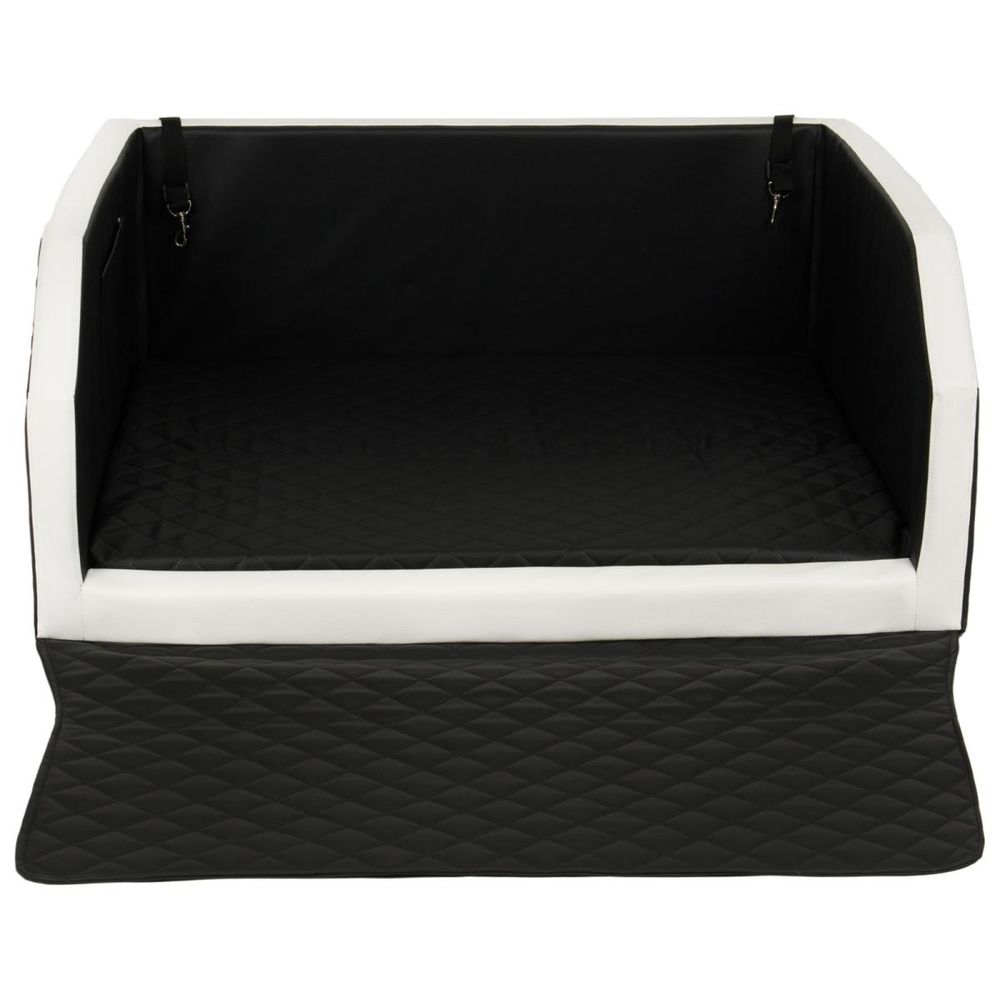 Velinda panier de voiture pour chien 100x70cm — noir - blanc