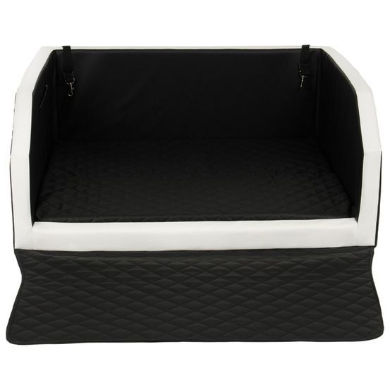 Velinda panier de voiture pour chien 100x70cm — noir - blanc
