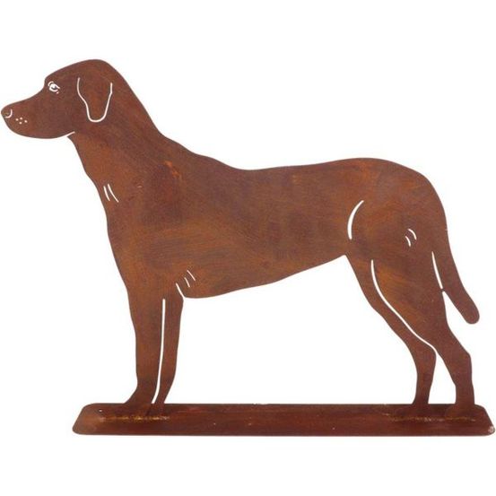 Animal de compagnie décoratif en métal rouillé chien debout