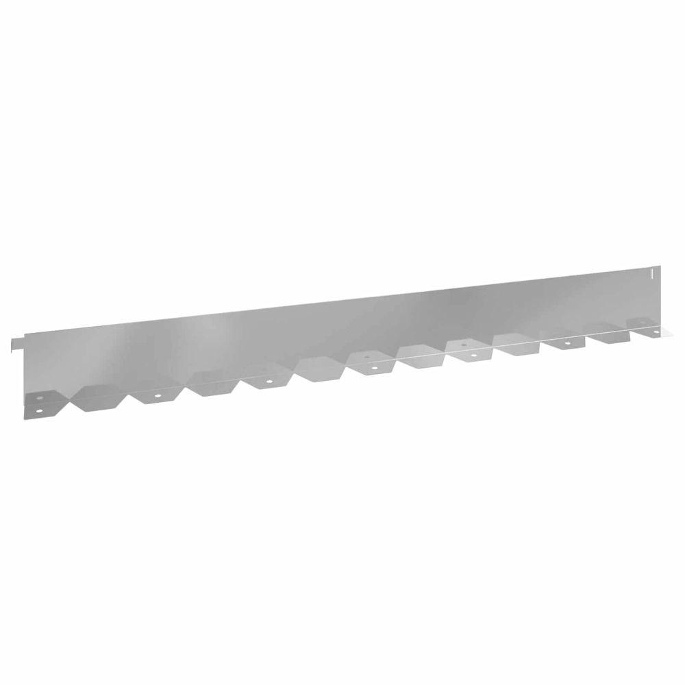 Bordure de pelouse 30 pc 102 x 10 x 4 cm acier argenté