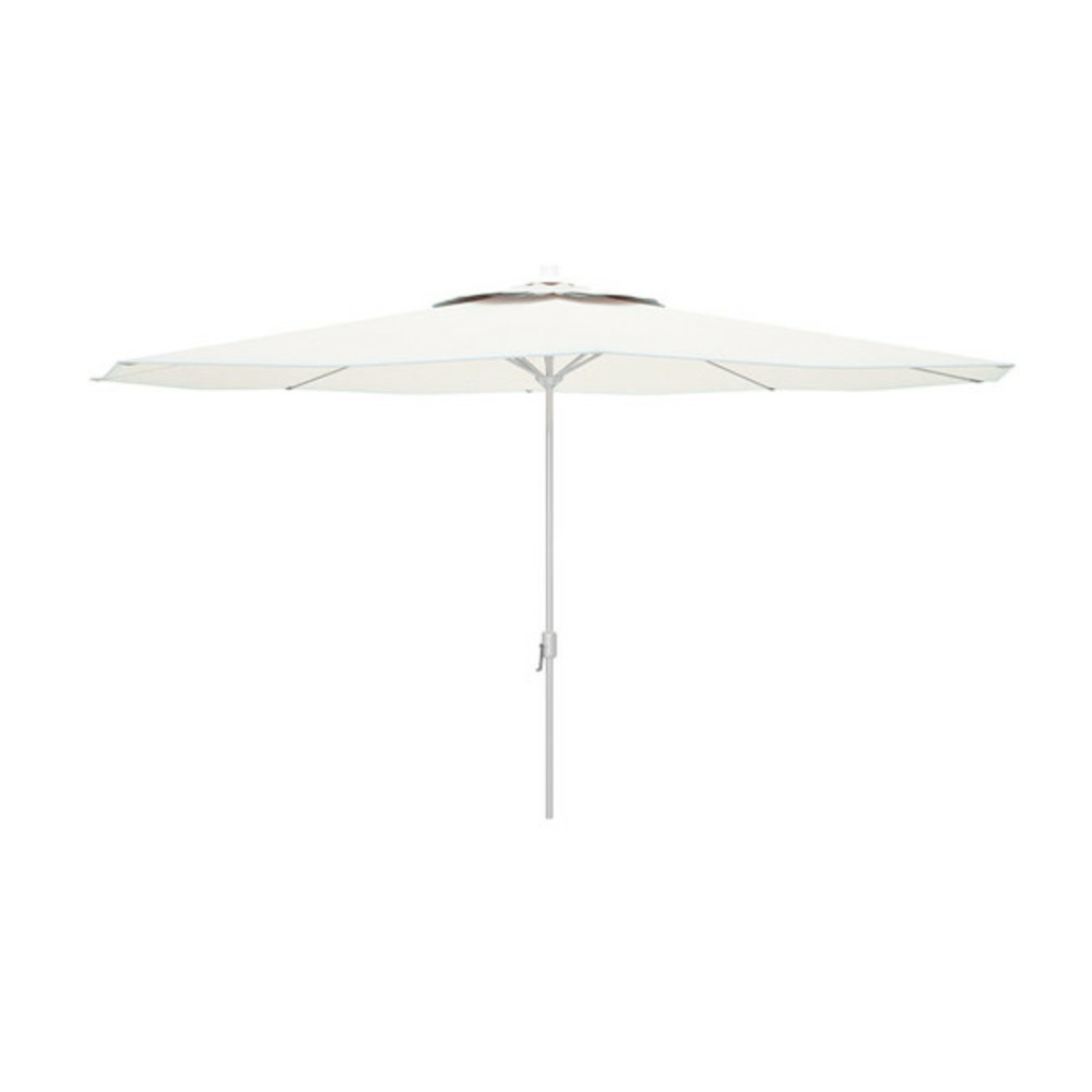 Parasol acier 8 baleines d270 cm polyester blanc jardin, piscine et terrasse 10187