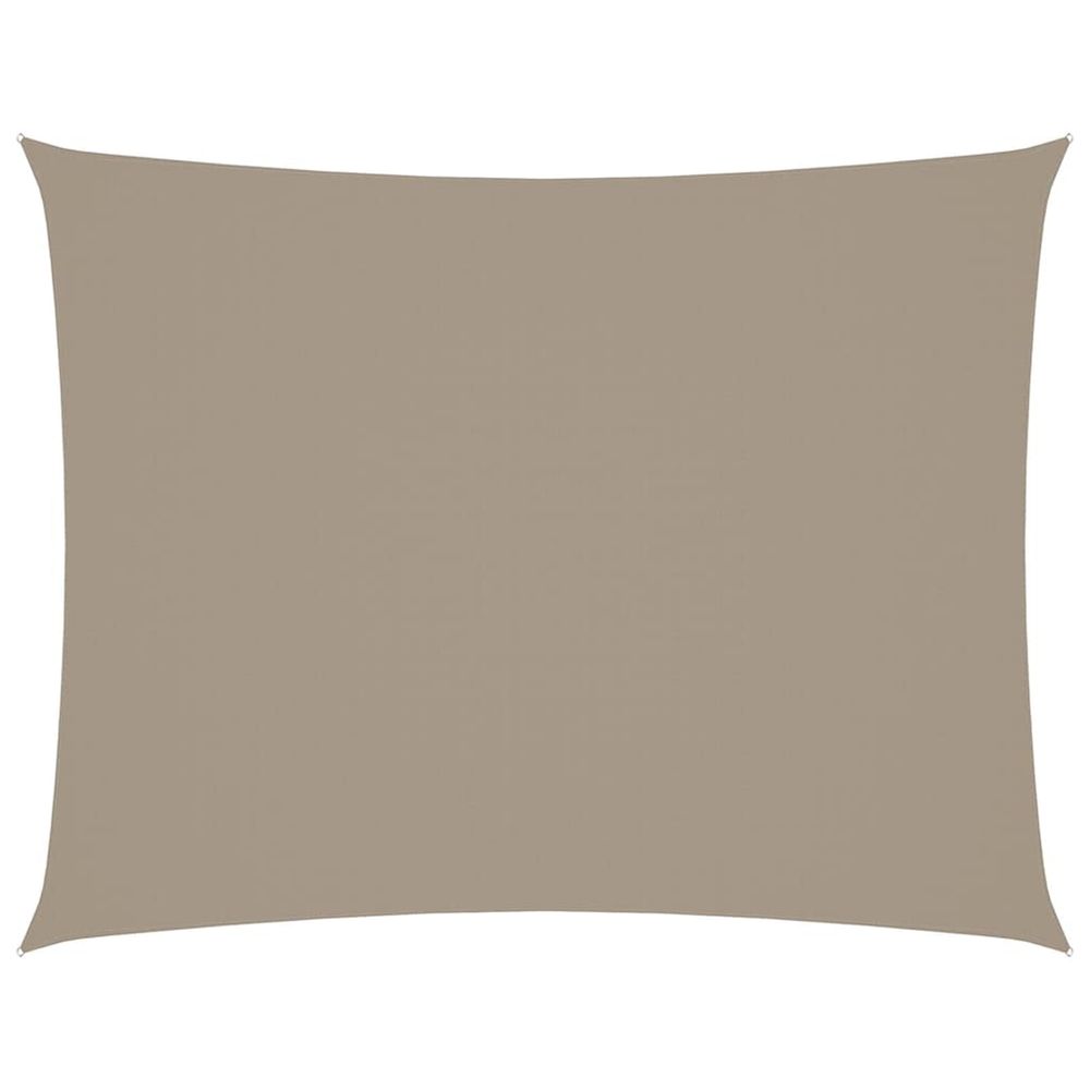 Voile de parasol tissu oxford rectangulaire 3x4 m taupe