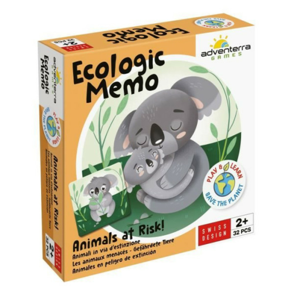 Jeux éducatifs - geomag - ecologic memo animals at risk - jeu de mémoire - animaux en voie de disparition - association bébé