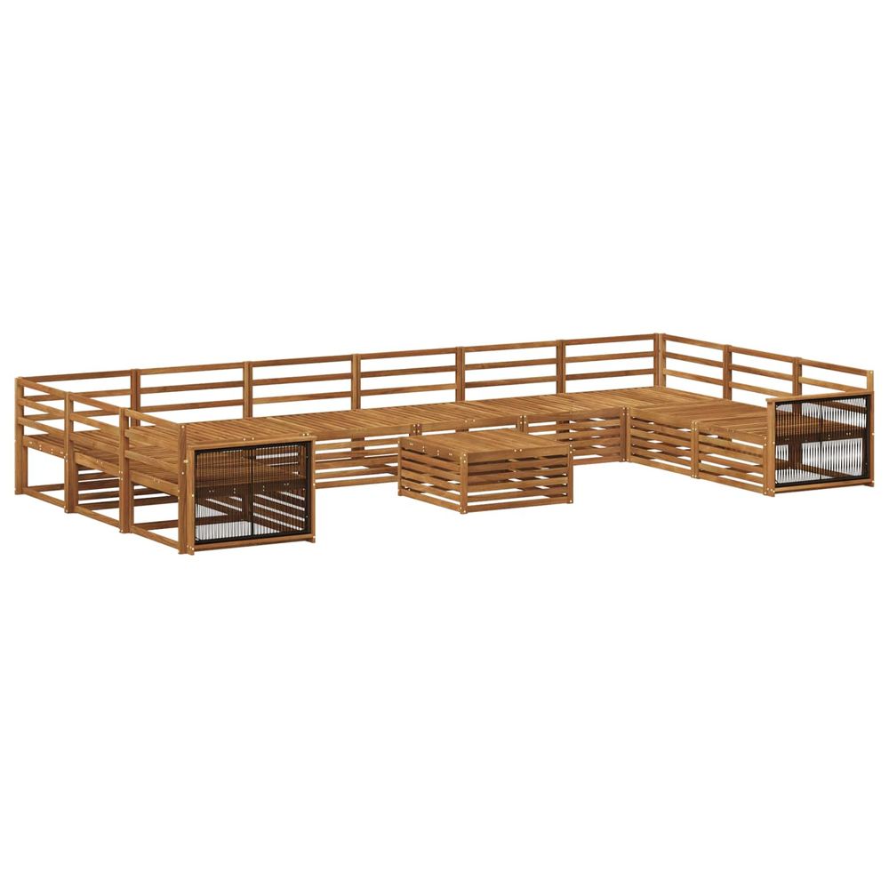 Ensembles de canapés 11 pc bois d'acacia massif